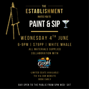 Paint & Sip | Wed 4th June 2025 | 6pm - 9pm