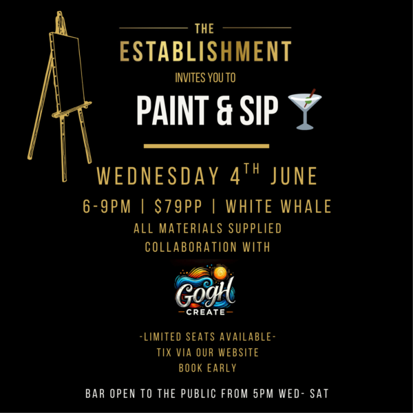 Paint & Sip | Wed 4th June 2025 | 6pm - 9pm
